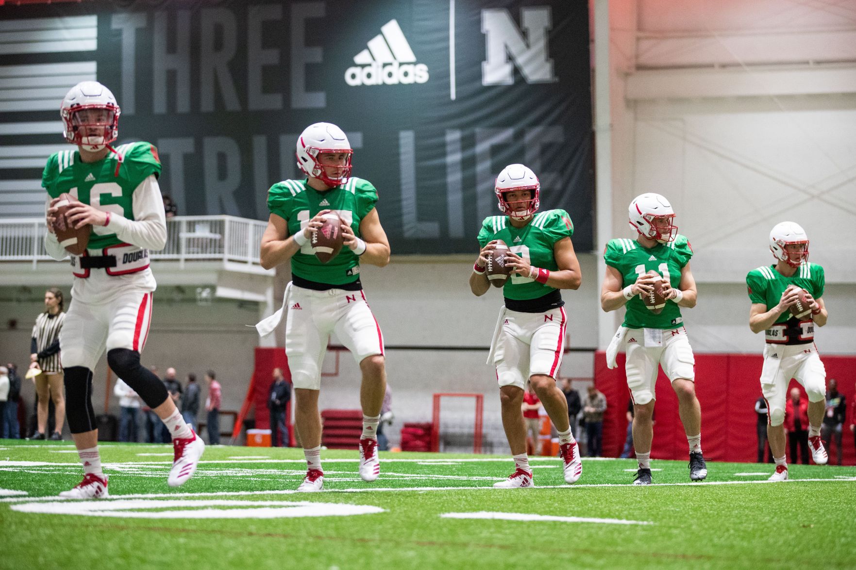 Nebraska worked through practice on April 3, 2019 in Lincoln.